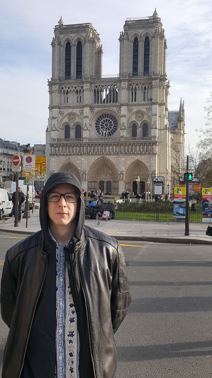 Quinn in Paris with Uncle Chuck 2019  ~~  