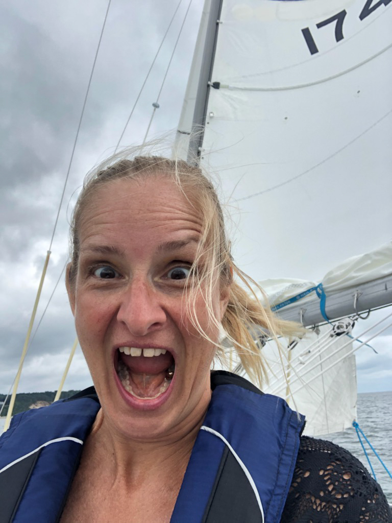 G & T Out for a sail on a blustery day!!  ~~  