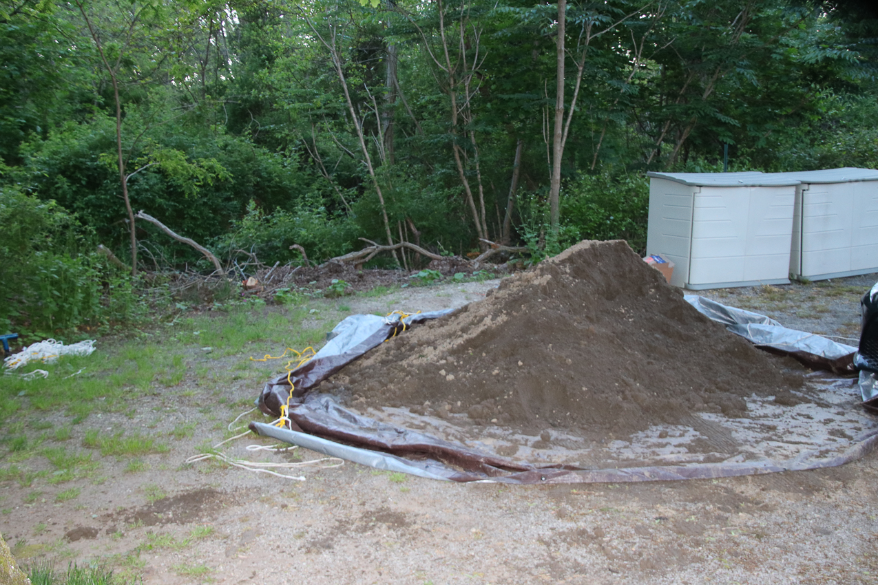 Raised Garden Project 1,230 COVID lockdown  ~~  almost done and the 5 yards of TOP SOIL.....