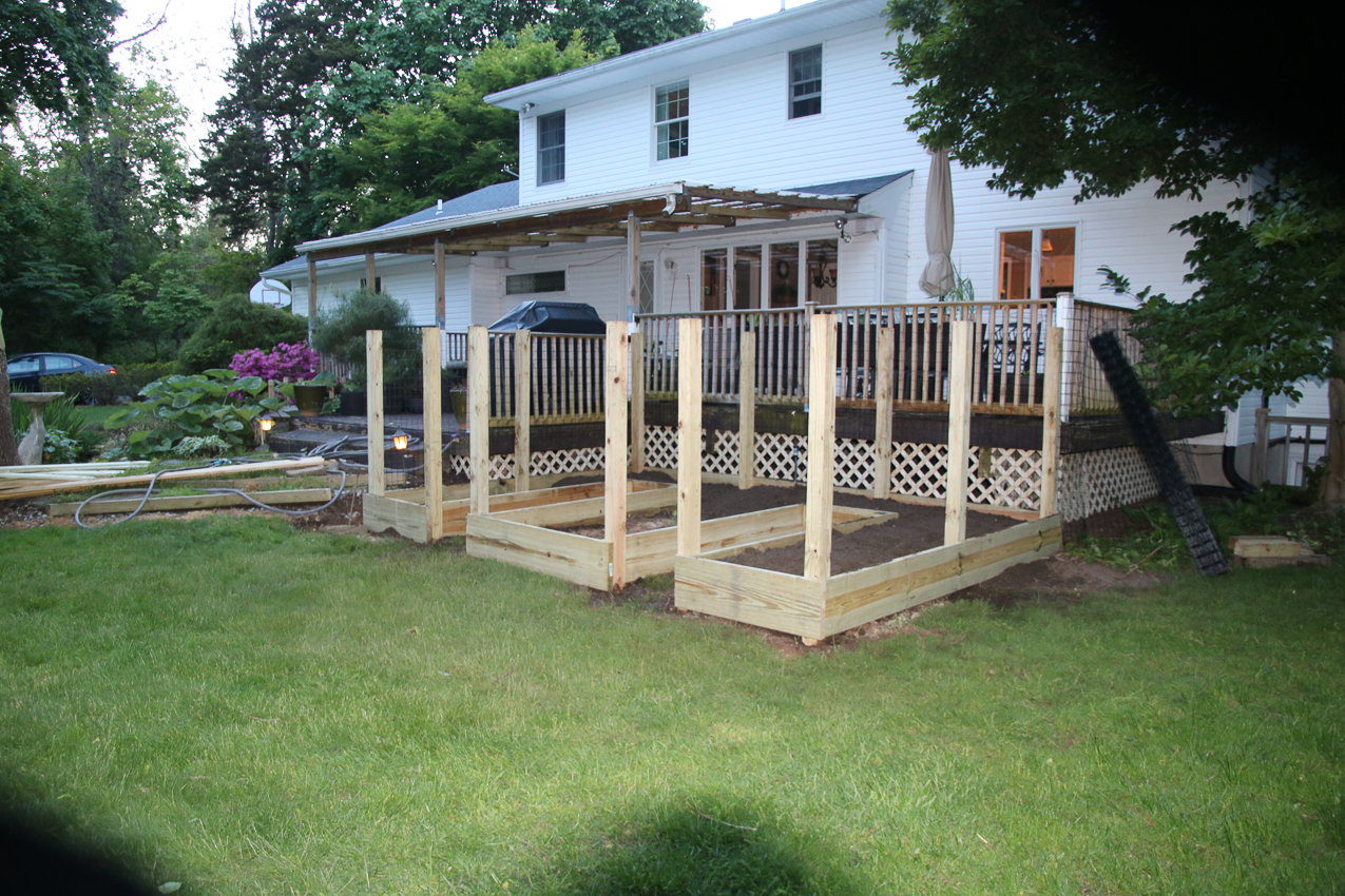 Raised Garden Project 1,230 COVID lockdown  ~~  almost done and the 5 yards of TOP SOIL.....