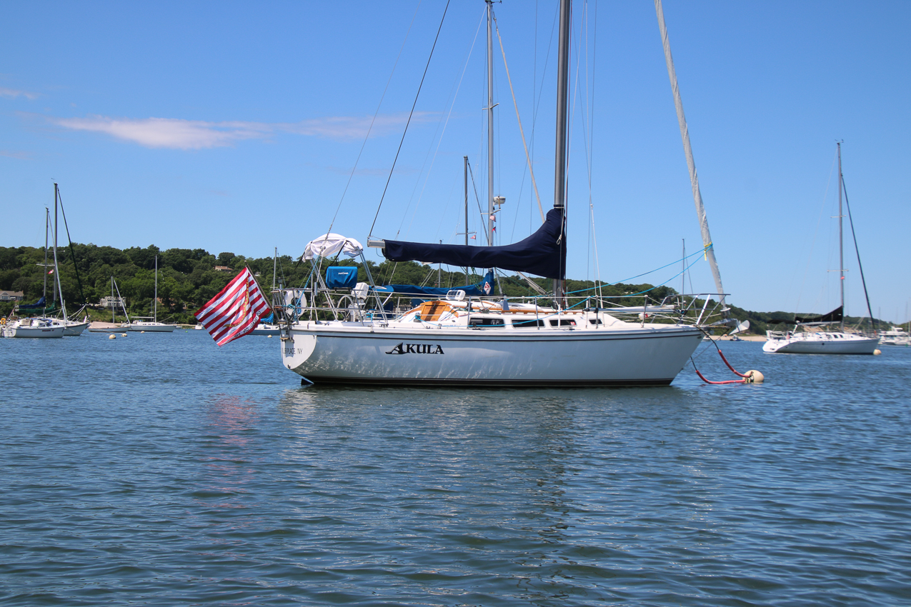 G&T Out for a first sail of 2020   ~~  Rafted up with the Thompsons in Port Jeff.