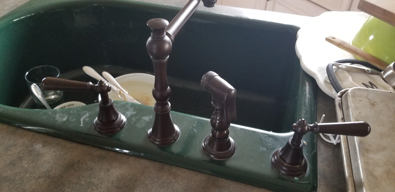 Sinks at the Lynch Shack  ~~  Kitchen and Laundry Room.