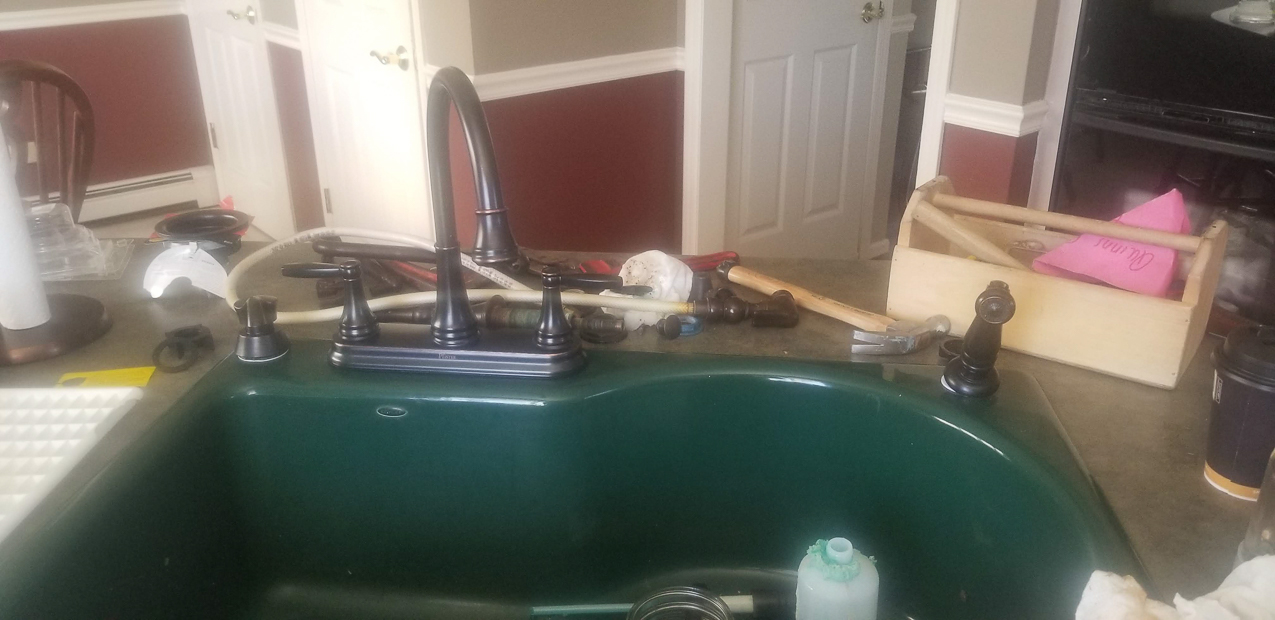 Sinks at the Lynch Shack  ~~  Kitchen and Laundry Room.