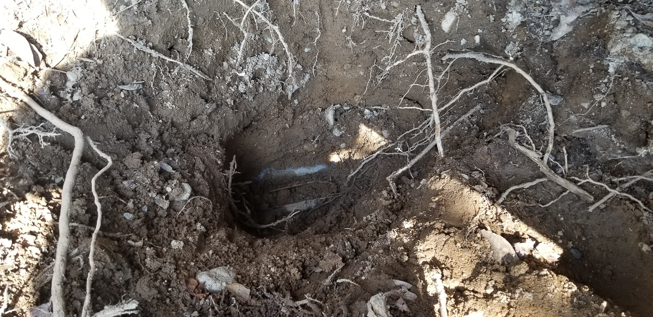 barn water supply project  ~~  down to the electrical and the split pipe.