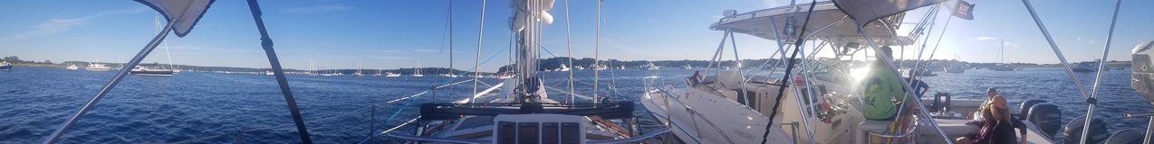 Labor Day Satruday with the Shibi, Thompsons, and Barry's all boating in J PJ Harbor  ~~  