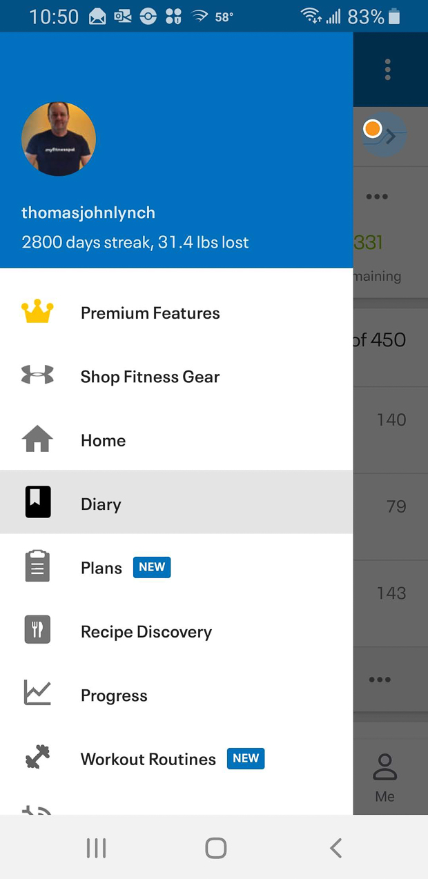 MFP 2,800 day streak.  ~~  