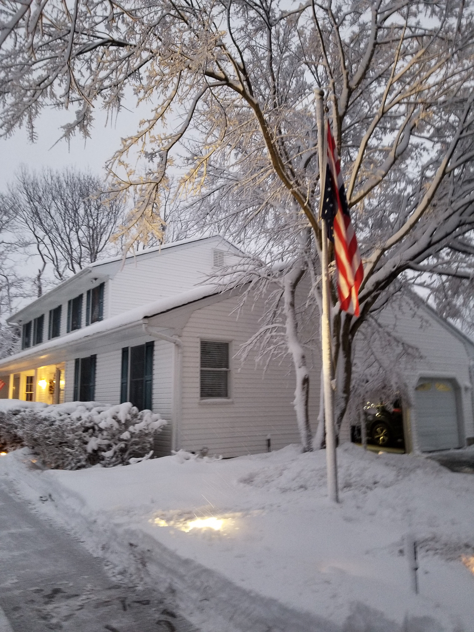 Winter February on Long Island 2021  ~~  Got some snow and it stayed!
