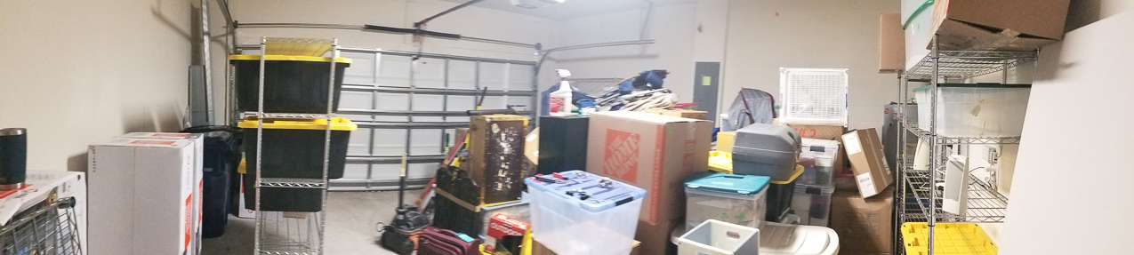 Moving in and getting organized  ~~  garage before