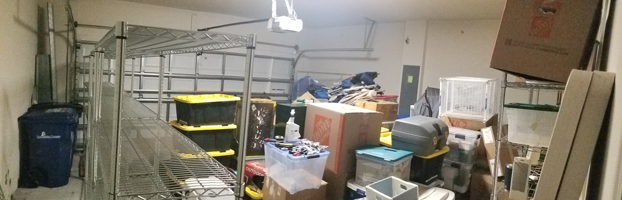 Moving in and getting organized  ~~  garage before