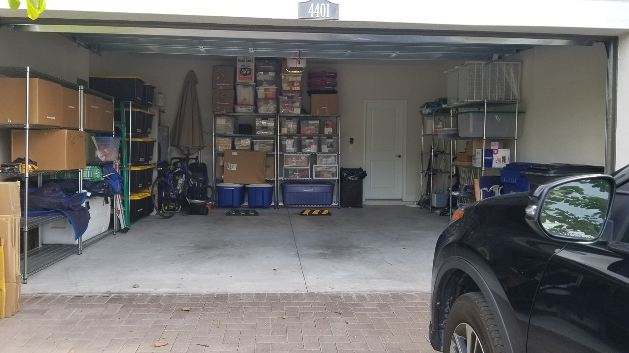Moving in and getting organized  ~~  garage before