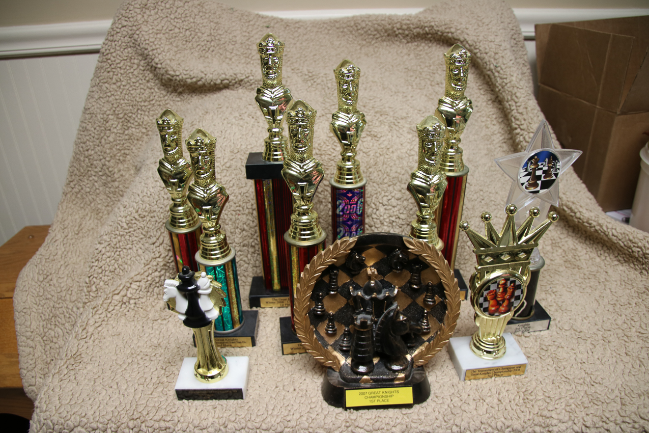 Daniel's Trophies   ~~  Cleaning up some rooms and storage.  Lots of cool stuff!!