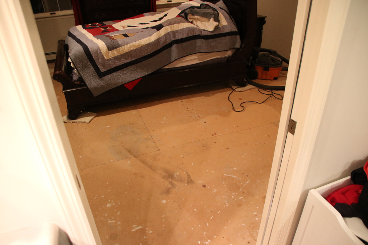 Lynch Shack Renovations  ~~  Finishing the master and in-law suite carpet and 3/4 inch tongue and groove hardwood.