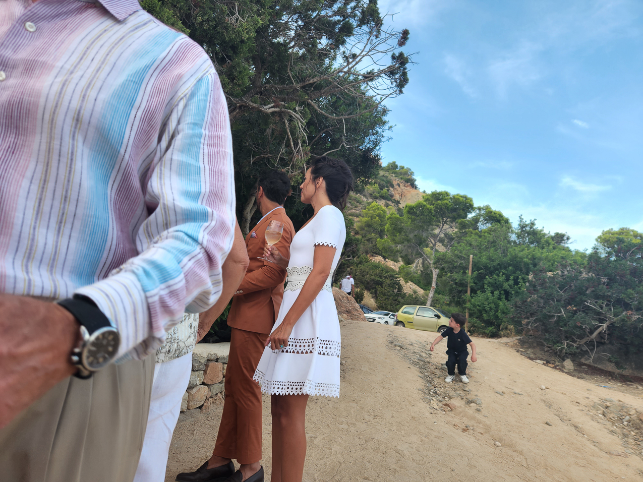 Reception/rehearsal Dinner on the cliff  ~~  Jesse Riso and Elyas M'Barek Wedding trip to Ibiza Spain September 2022