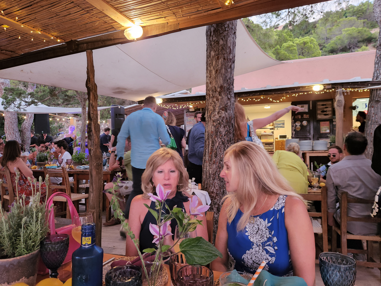 Reception/rehearsal Dinner on the cliff  ~~  Jesse Riso and Elyas M'Barek Wedding trip to Ibiza Spain September 2022