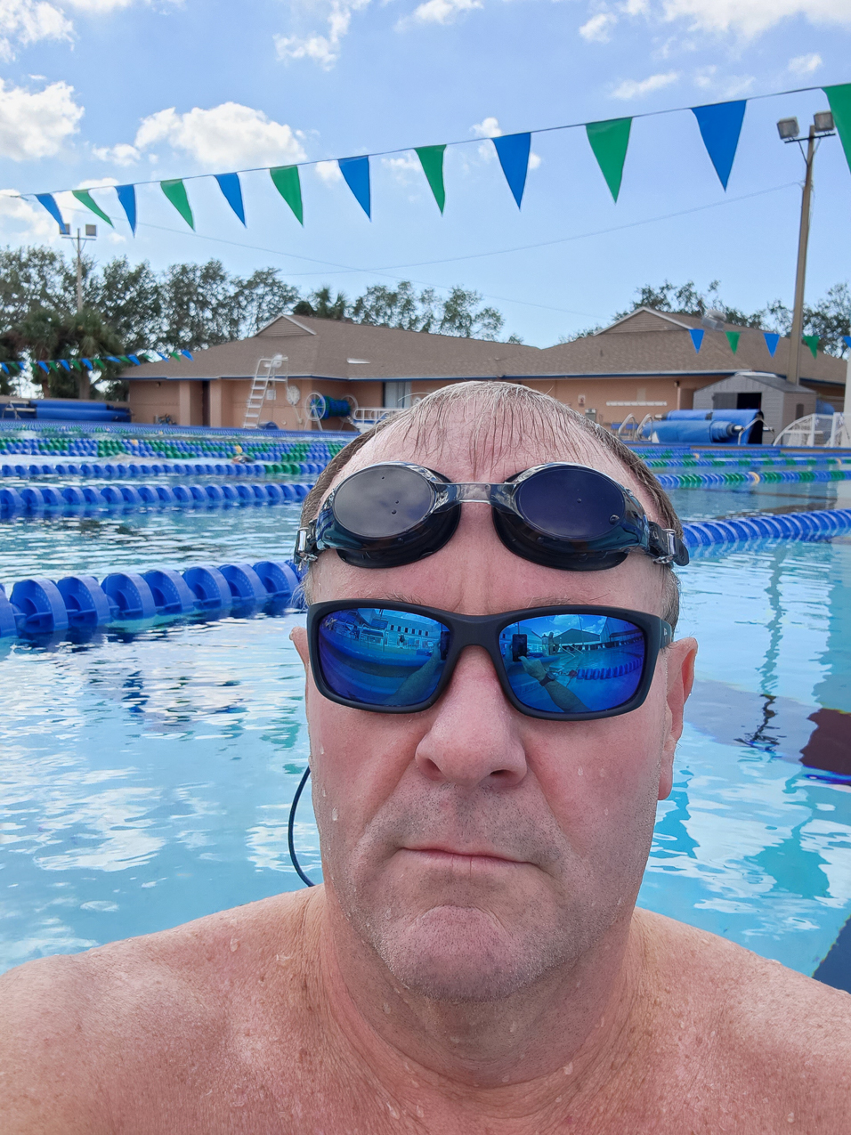 Tom out for a little swim in December 2022  ~~  