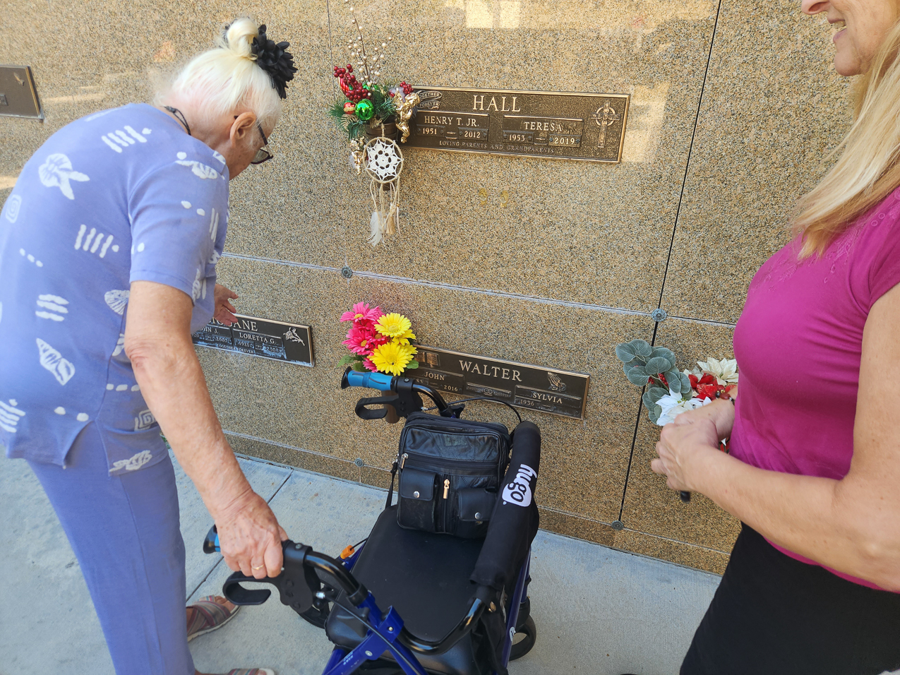 Visting PopPop at the 'condo' on Gret B-day weekend with MomMom  ~~  