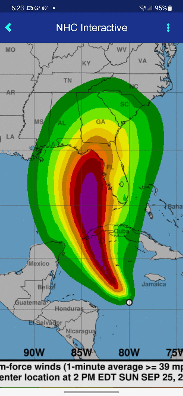   ~~  Hurricane IAN Days before and during