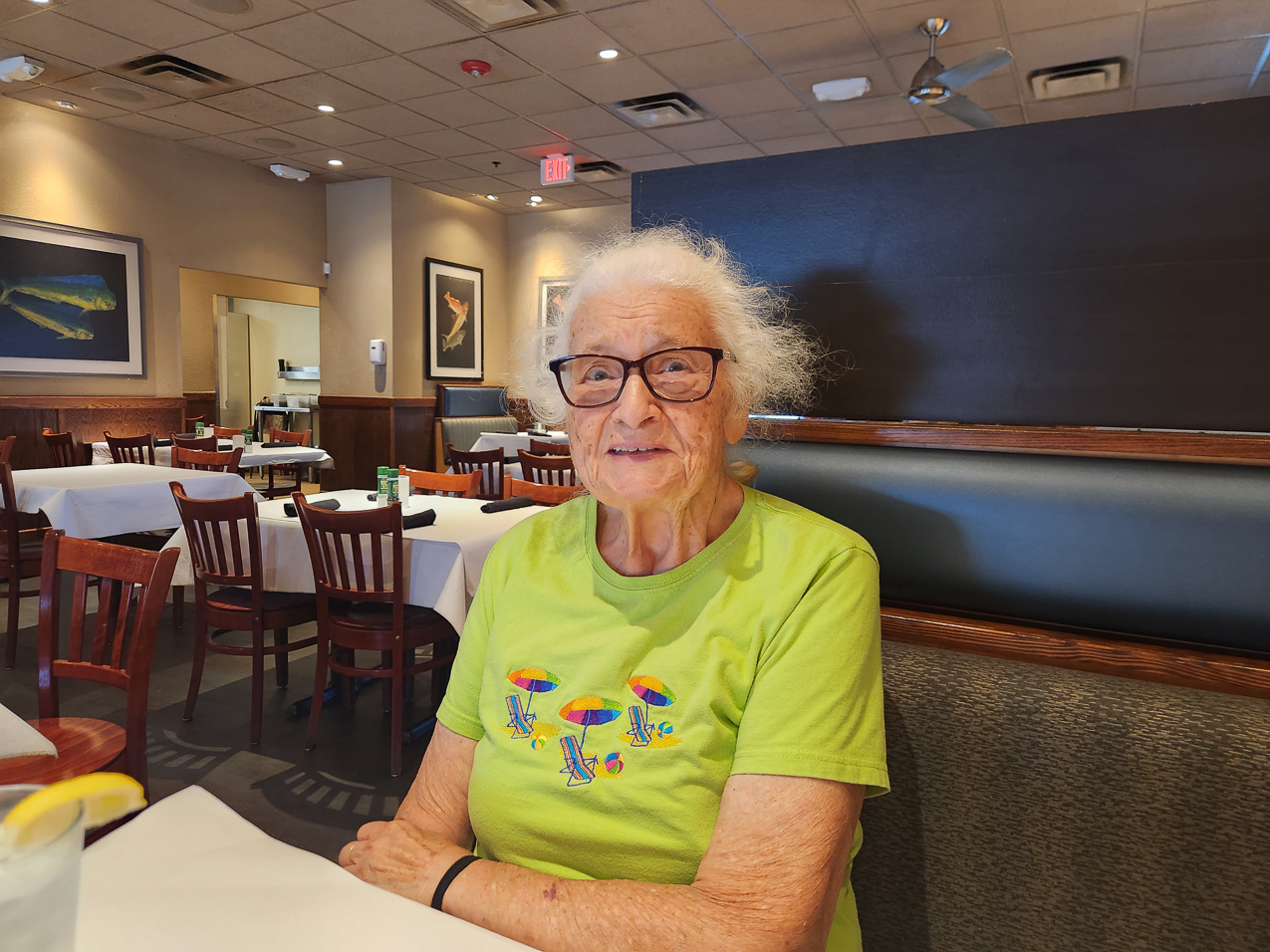 Mom Mom in April 2023 going to see POP POP in the Condo!  ~~  