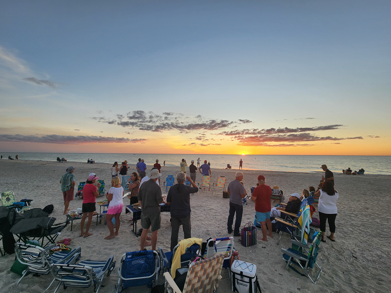 Beach night with the Campions and Palmer Ranch folks  ~~  