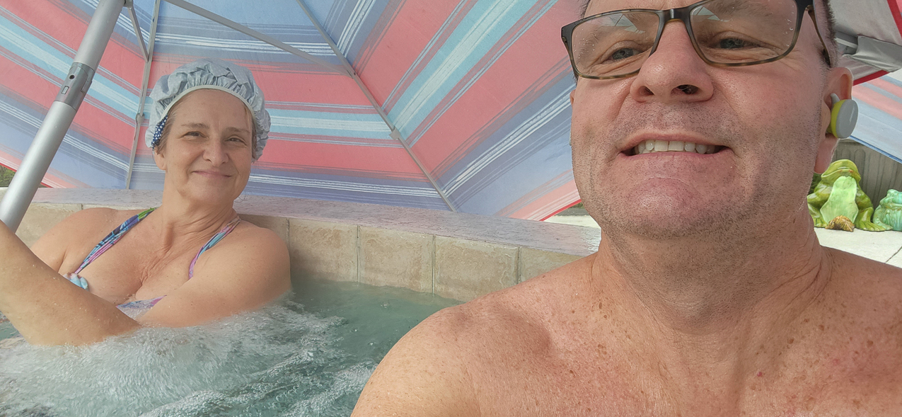 Rainy Day in the Jaccuzzi Outside  ~~  