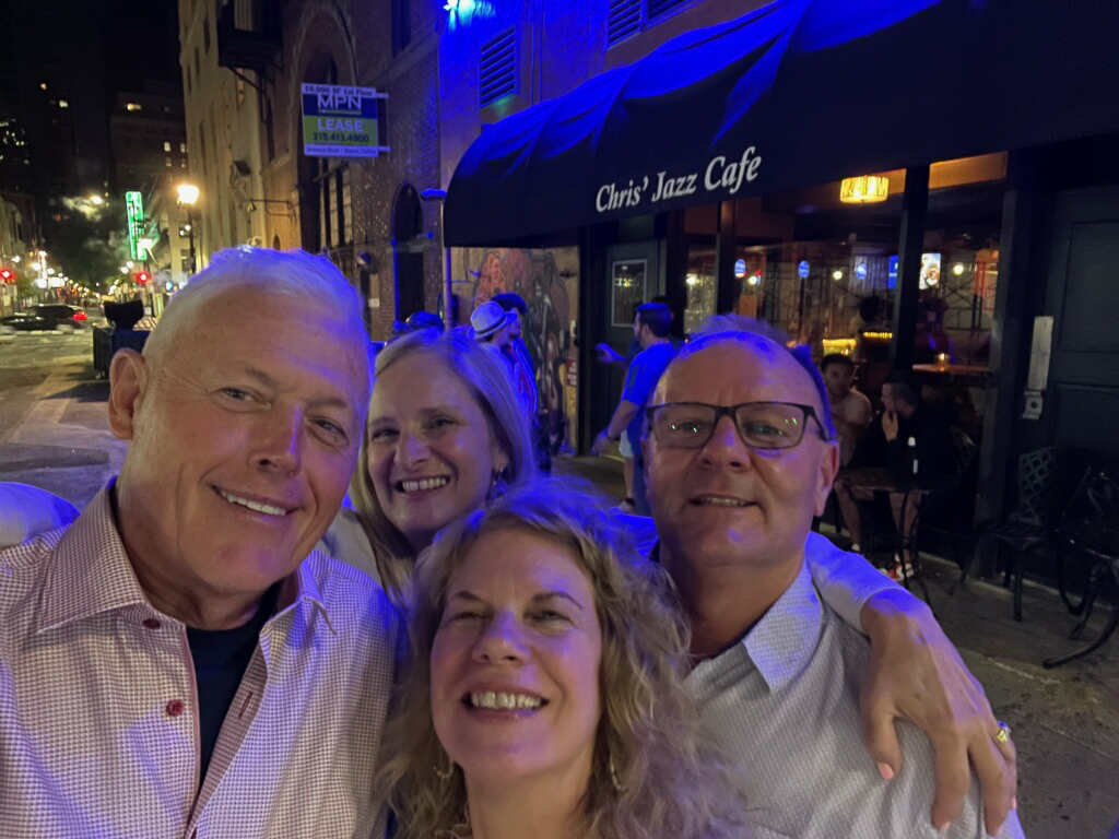 Bill & Denise came to Phillly to visit, dinner and jazz club  ~~  