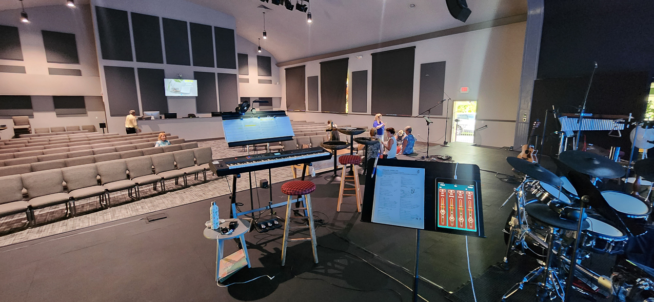 Bay Point Church Worship Team - Gret on Piano and Tom on Bass   ~~  First time in front of the church July 14th 2024