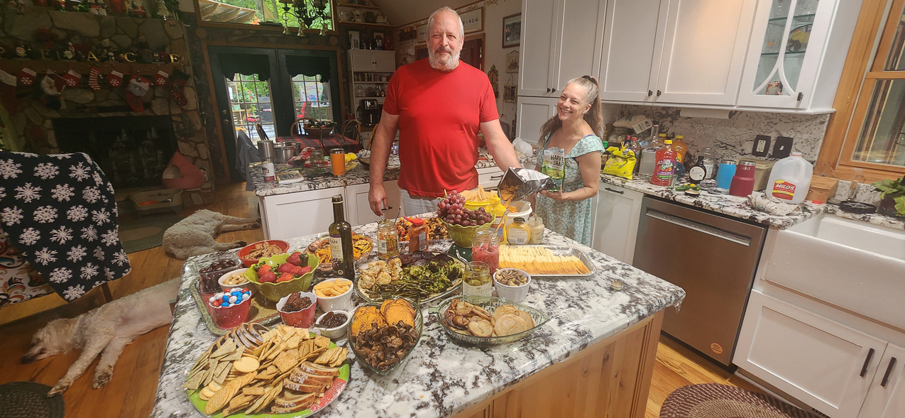 John & Lyd's Christmas in July and MomMom 1 year celebration of life.  ~~  Hanging Dog, in Murphy NC