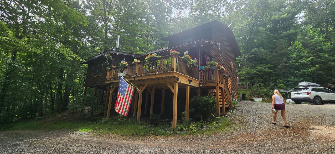 John & Lyd's Christmas in July and MomMom 1 year celebration of life.  ~~  Hanging Dog, in Murphy NC