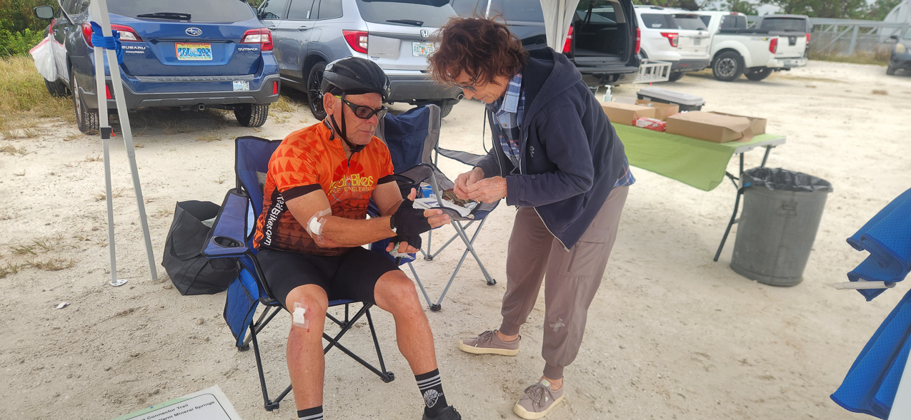 Tour de Northp Port - Metric Century (65.1 miles)   ~~  Crach Pastor Johnny Hit my bike and went down