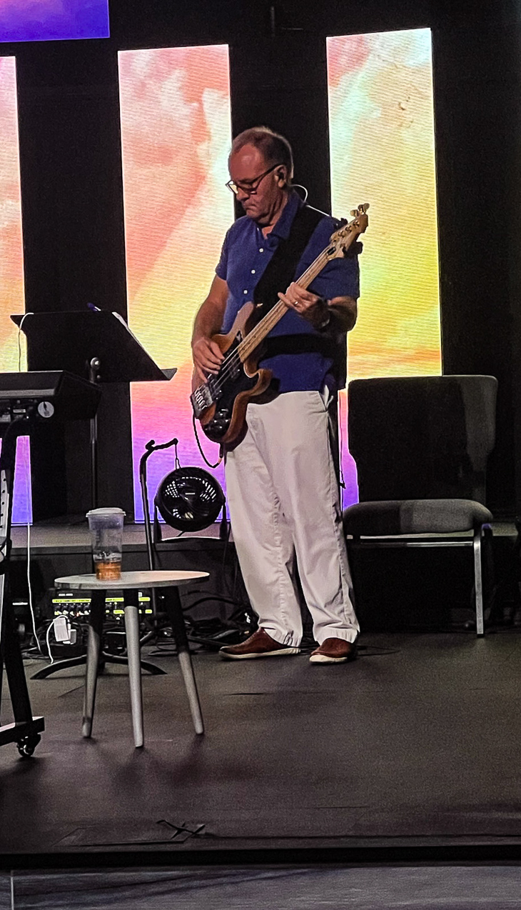 Boom Boom on bass at Bay Point Church  ~~  