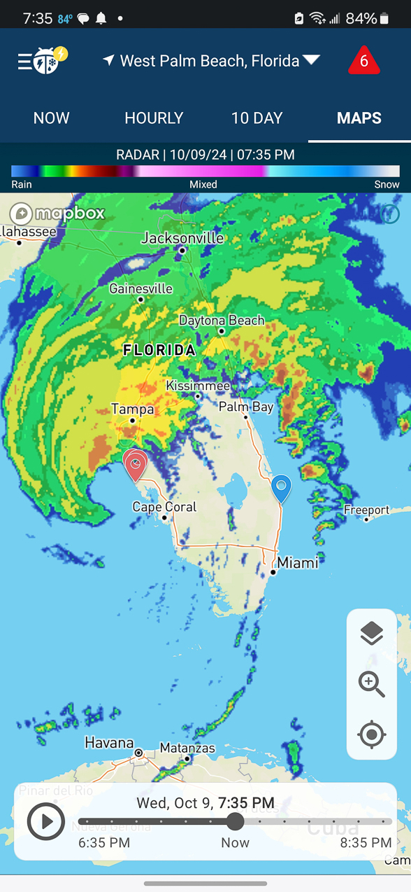   ~~  Hurricane Milton hits Siesta Key as CAT 3 October 10 2024