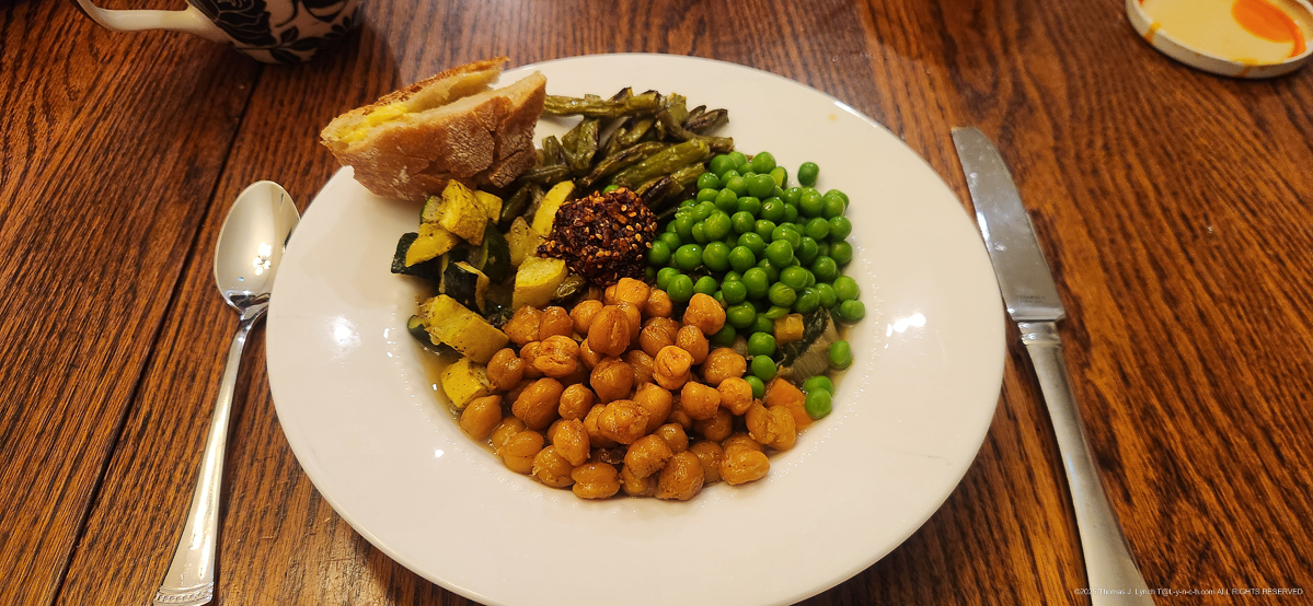 Vegan Bean Soup with Bimibop Toppings by Gretchen