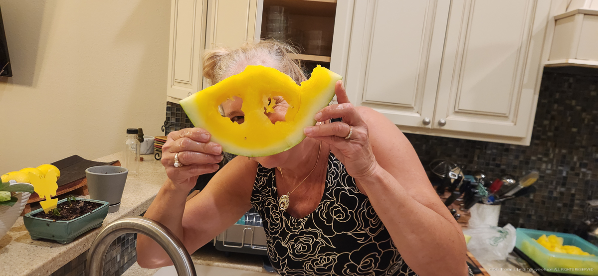 Masked Yellow Watermelon Girl