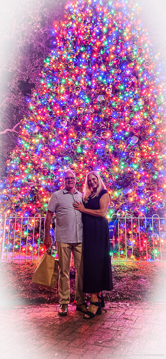 Gret and Tom in Sarasota in December 2025