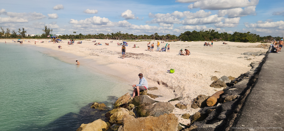 Tommy Rides all the beaches - 45 miles.