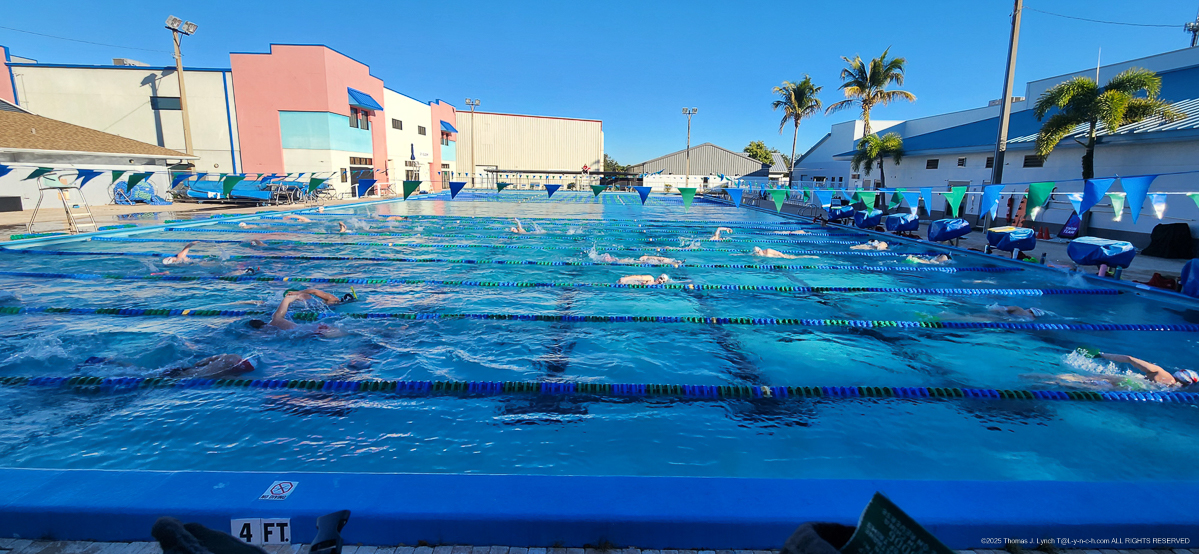 Cold Day at the YMCA for %:30 am College and Masters Swimming