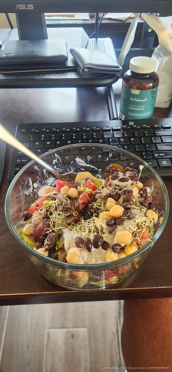 Whole Food Plant Based Nutritarian G-BOMBS salad