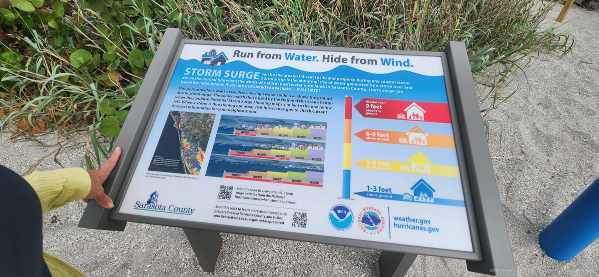 Manasota Beach Hurricane Height Signs and Infographics