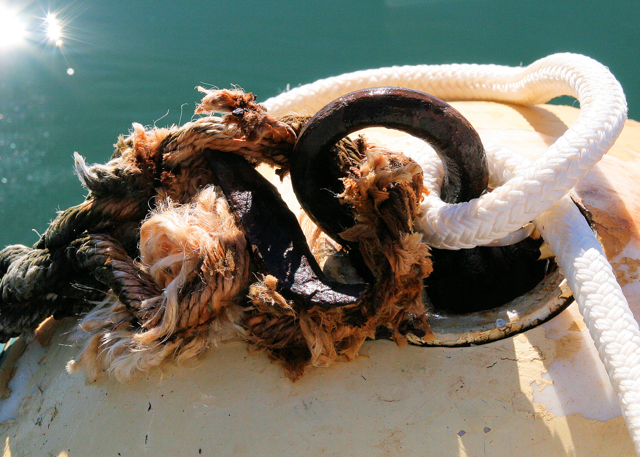 oops?  ~~  Went out to secure my boat for some 50 mph gusts and looks like i got there 1 storm earlier then disaster!  1 strand to go!!!!