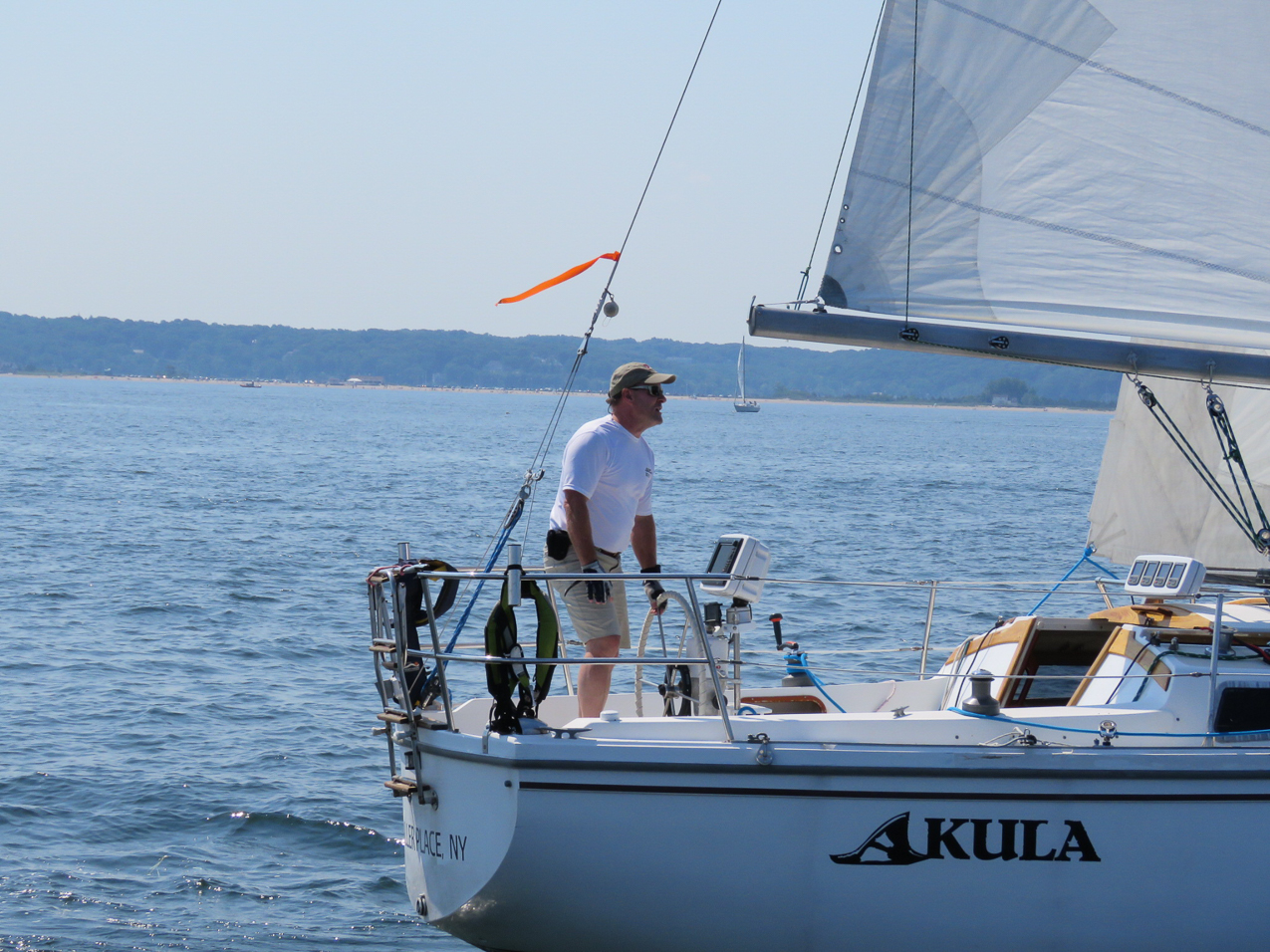 Hooooooo!!!!  ~~  Capt Tom at the helm.