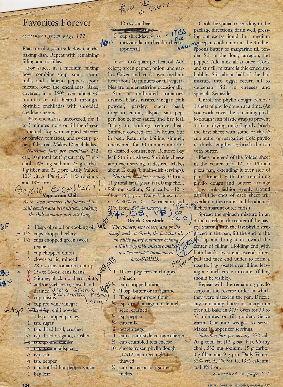 Grets Good Housekeeping Veggie Chili Reciepe  ~~  