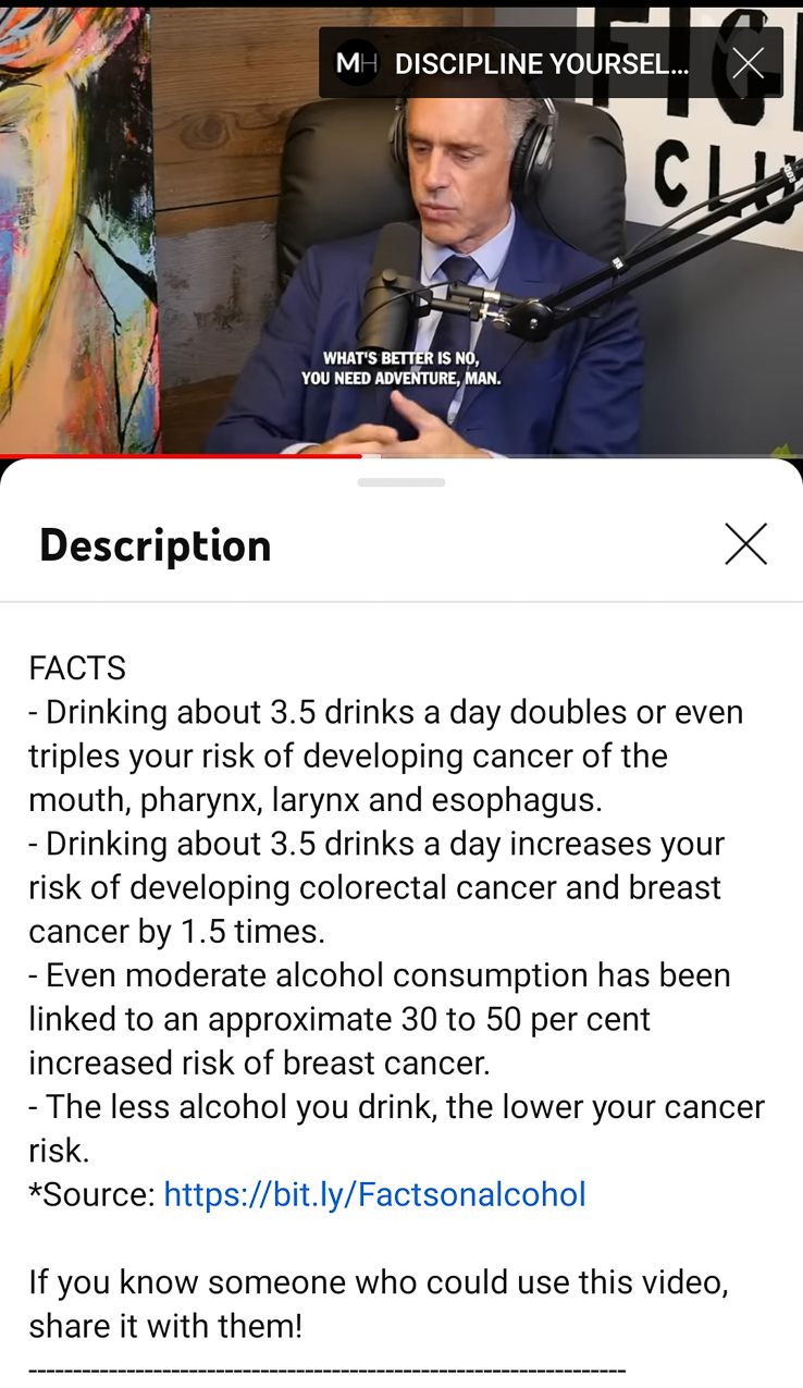 Jordon Peterson on Drinking  ~~  