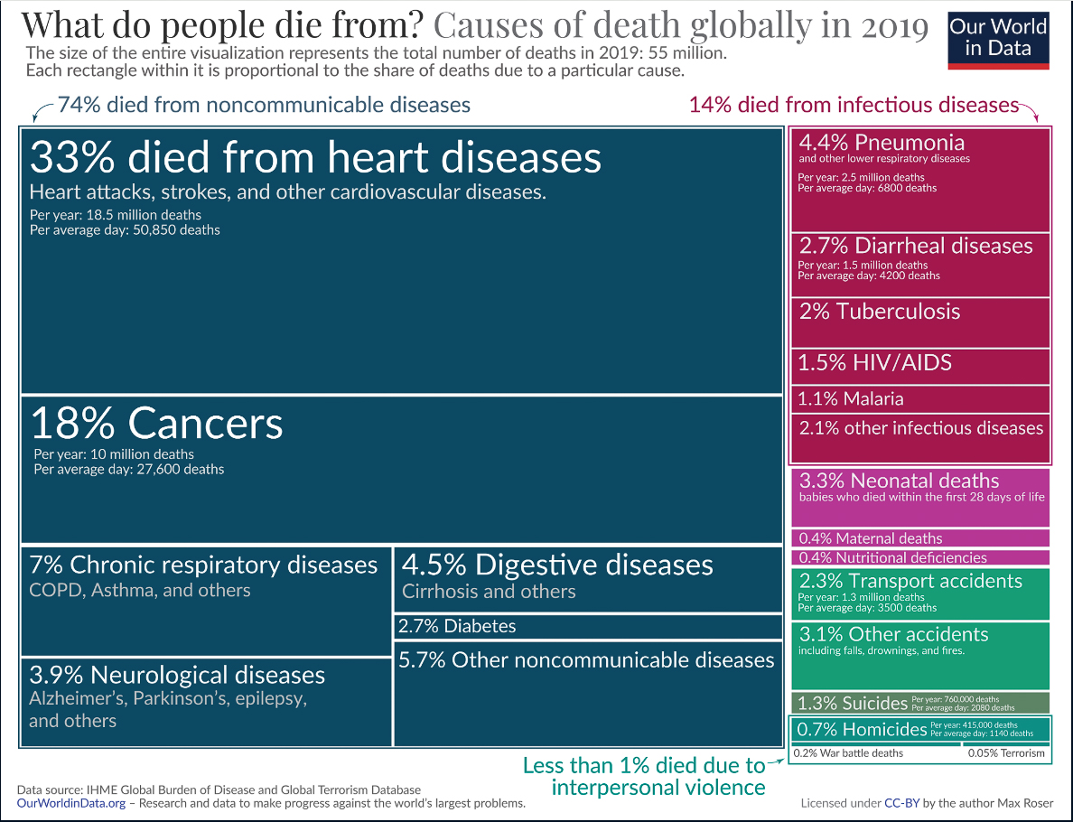 2019 - What do people die of?  ~~  