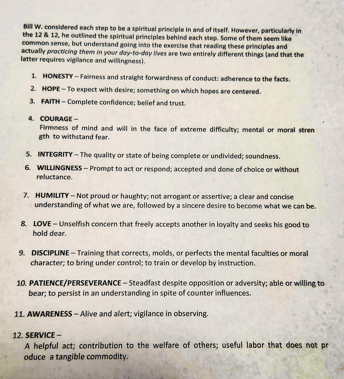 AA Bill W and the 12 Spiritual Principles  ~~  