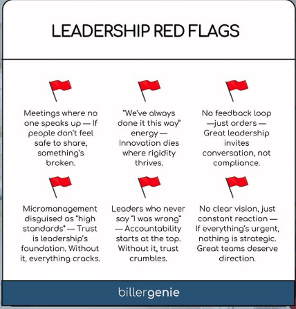 Leadership Red Flags  ~~  