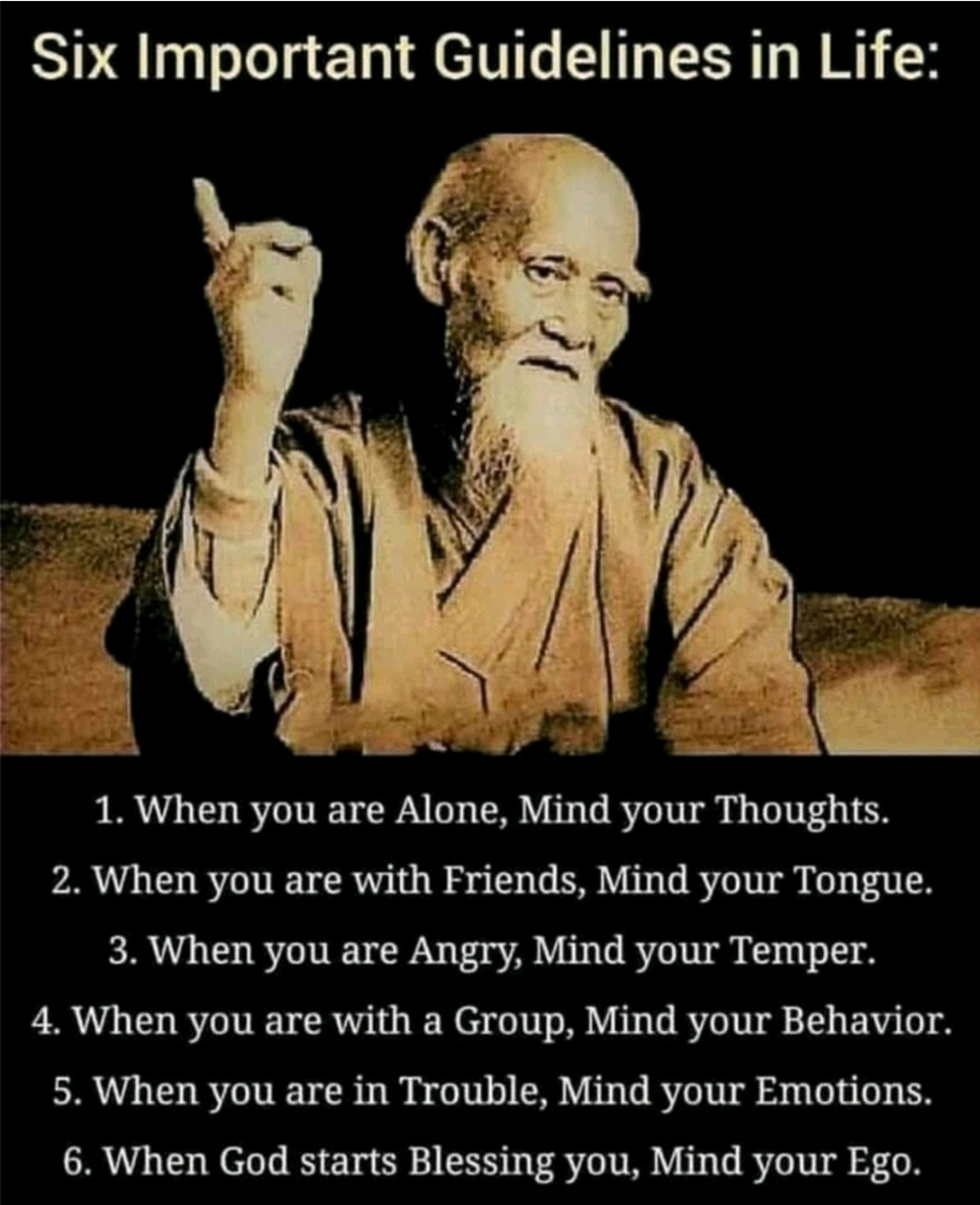 Six Important Gudielines in Life  ~~  