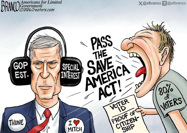 The SAVE ACT cartoon