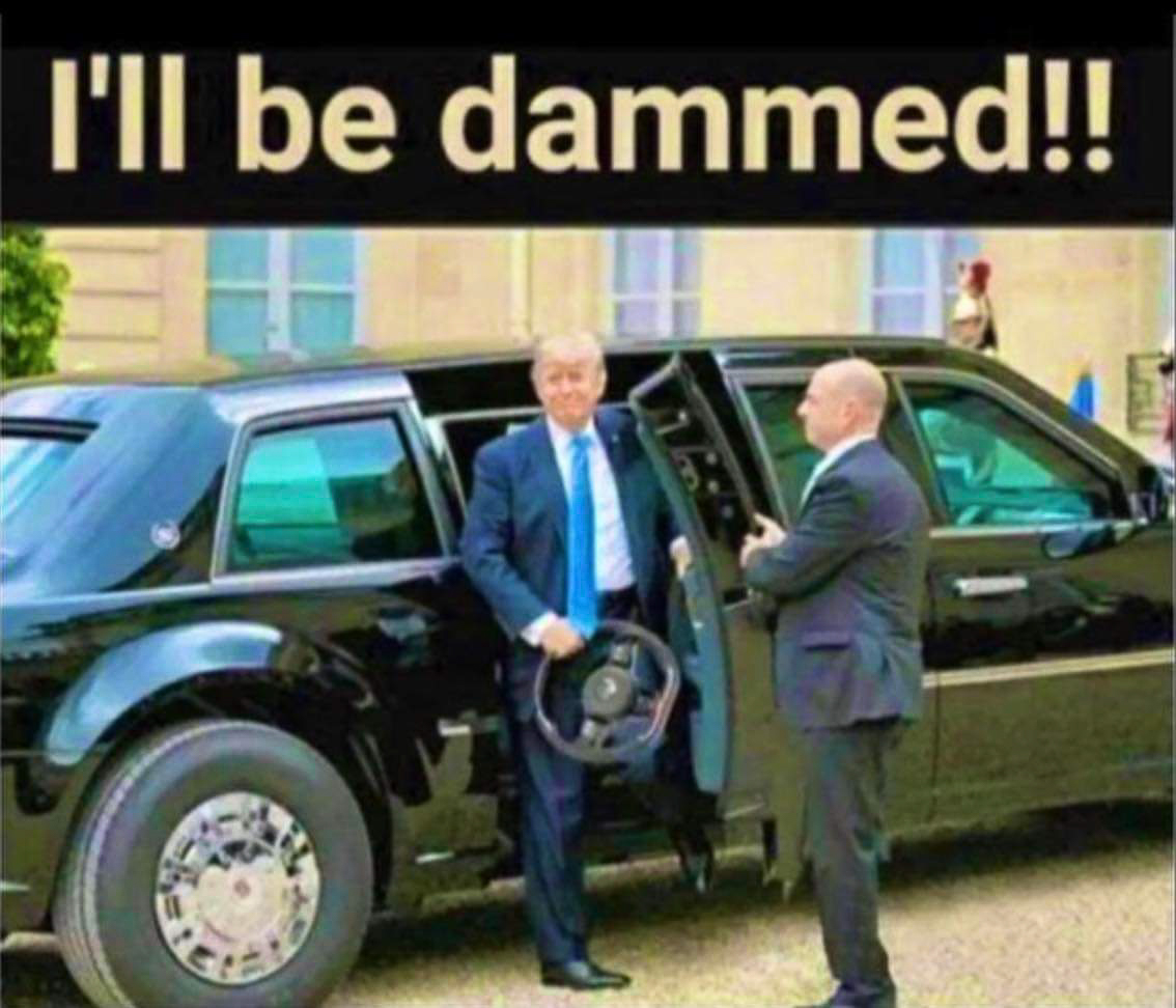 trump really did steal the wheel on the beast  ~~  