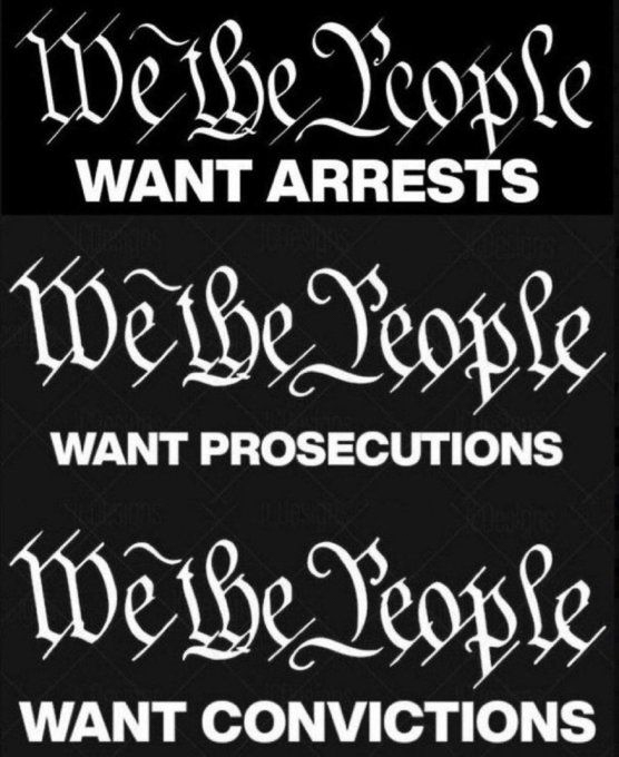 WE the People want arrests convictions and jail sept 2025  ~~  