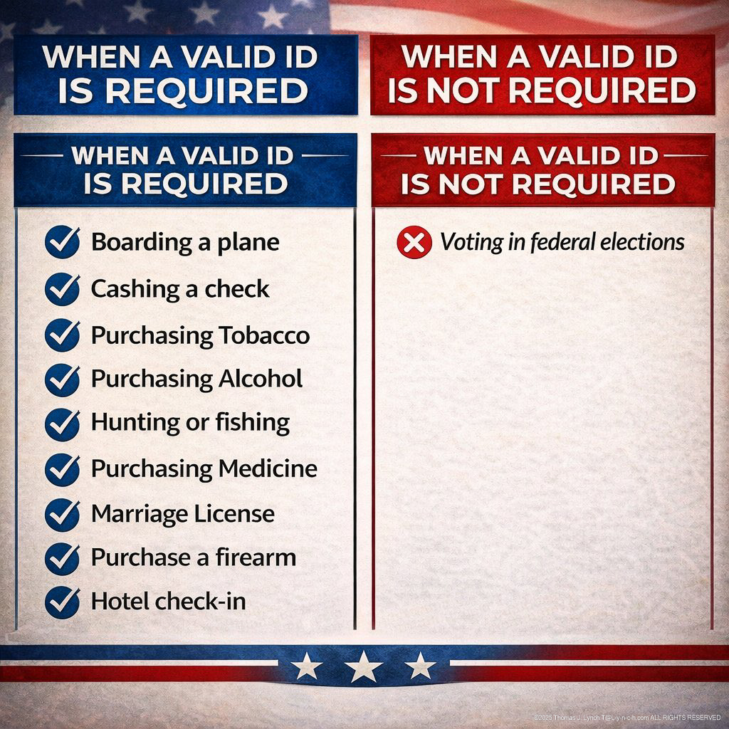 ID is required for everything BUT voting